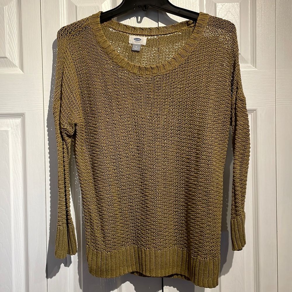 Old Navy knit sweater size medium navy green